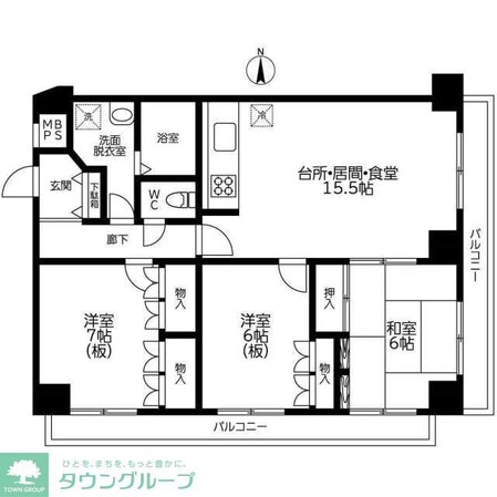 ロイヤルハウス都立大の物件間取画像